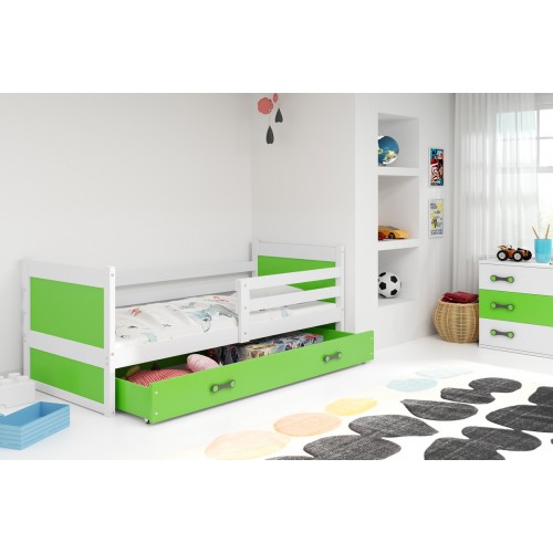 Gulta RICO 90x190 balts/zaļš